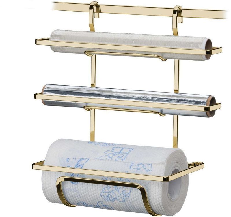 Suporte-Para-Rolos-Papel-Toalha-Aluminio-Pvc----Dourado-Future