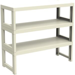 Estante Decorativa 3 Prateleiras Organize Quadra Fendi 76x70x30cm