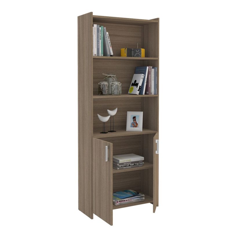 ESTANTE-LIVREIRO-2-PORTAS-3-PRATELEIRAS-CASTANHO-POLITORNO-70X178X30CM