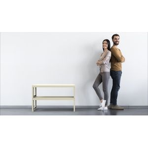 Estante Decorativa 2 Prateleiras Organize Quadra Fendi 76x47x30cm