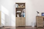 ESTANTE-LIVREIRO-2-PORTAS-3-PRATELEIRAS-CASTANHO-POLITORNO-70X178X30CM