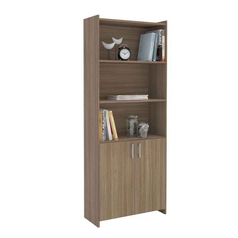 ESTANTE-LIVREIRO-2-PORTAS-3-PRATELEIRAS-CASTANHO-POLITORNO-70X178X30CM