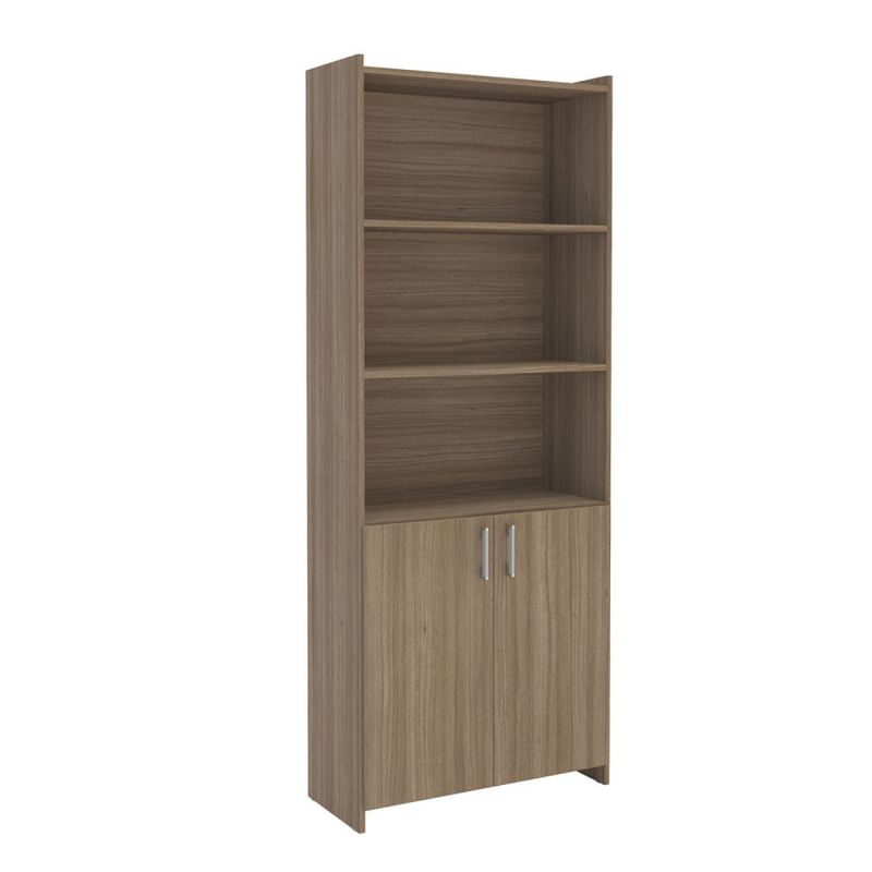 ESTANTE-LIVREIRO-2-PORTAS-3-PRATELEIRAS-CASTANHO-POLITORNO-70X178X30CM