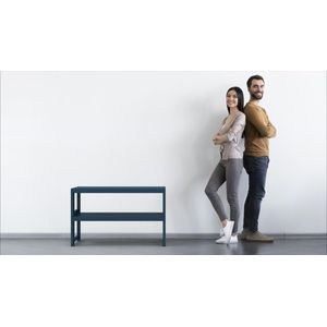 Estante Decorativa 2 Prateleiras Organize Quadra Navy 76x47x30cm