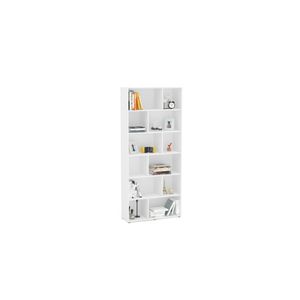 Estante Livreiro Para Livro 12 Nichos Xangai Politorno Branco 90x204,2x30cm