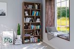 ESTANTE-LIVREIRO-12-NICHOS-POLITORNO-XANGAI-CASTANHO-90X2042X30CM