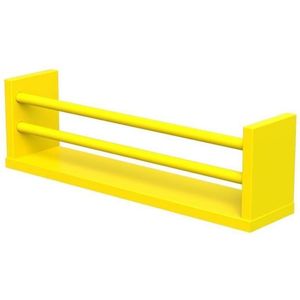 Prateleira Decorativa com Suporte Multiuso Revisteiro Montfácil Amarelo 45x10cm