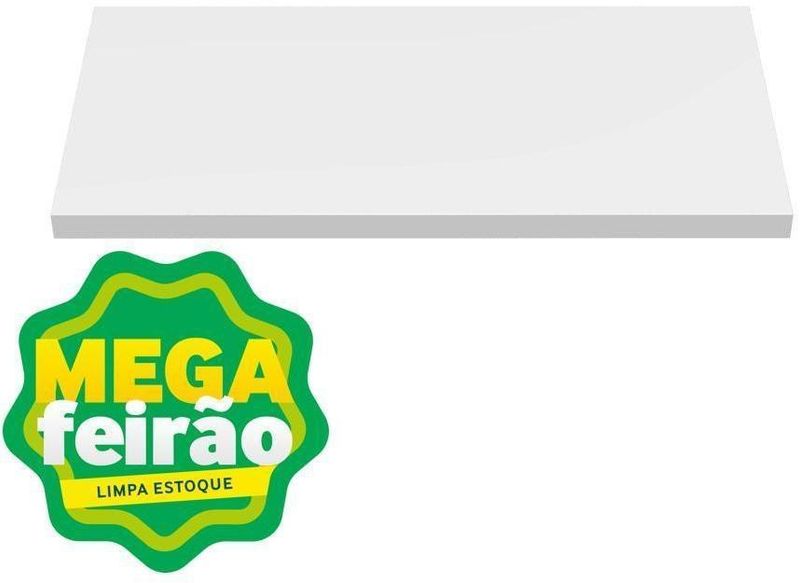 Prateleira-Decorativa-Reta-com-Suporte-Classic-Montfacil-Branca-Borda-Reta-90x40cm