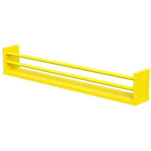 Prateleira Decorativa com Suporte Multiuso Revisteiro Montfácil Amarela 80x10cm