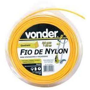 Fio de Nylon Quadrado Para Aparador de Grama Vonder 2,7mm 50m