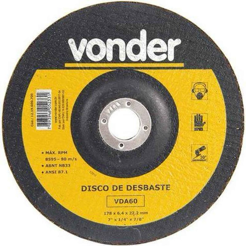 Disco de Desbaste Vonder VDA-60 7