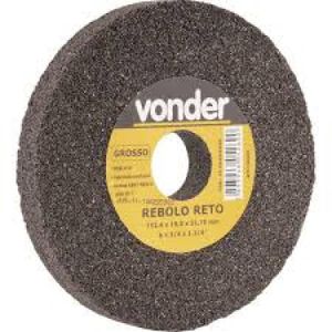 Rebolo Reto Uso Geral Para Moto Esmeril Grão Grosso Vonder 6" x 3/4"