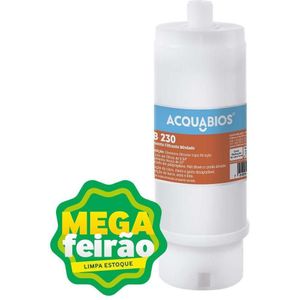 Refil Filtro de Água Para Torneira Acquabios Granular Carbon Blindado AB230 1/2" Branco