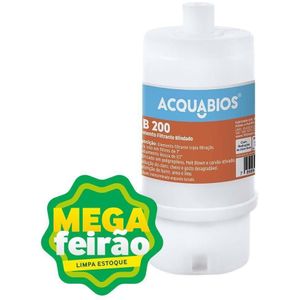 Refil Filtro de Água Para Torneira Acquabios Granular Carbon Blindado AB200 1/2" Branco