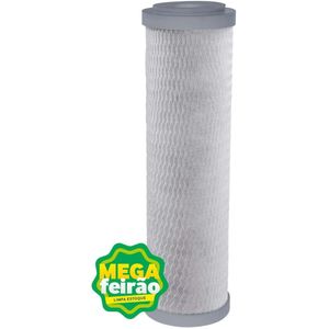 Refil Filtro de Água Para Torneira Acquabios Carbon Block 9.3/4" Branco