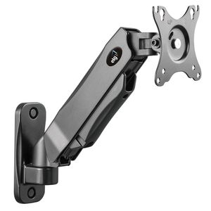 Suporte de Parede Para Smart TV de 17" a 34" Articulado com Pistão Gás F410 Preto ELG