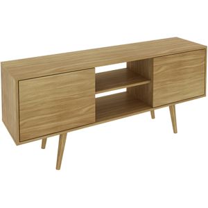 Rack Para TV até 45" Polegadas 2 Portas 2 nichos Tecno Mobili Amendoa136cm