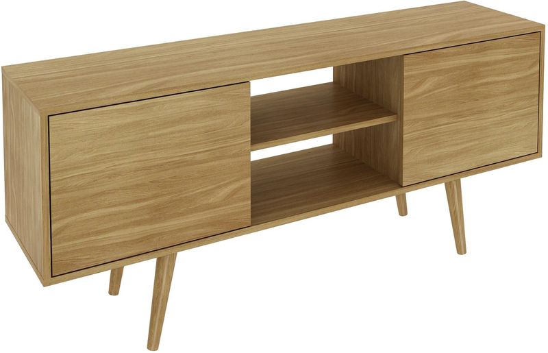 Rack Para TV até 45 Polegadas 2 Portas 2 nichos Tecno Mobili Amendoa136cm