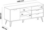 RACK-PARA-TV-ATE-60--POLEGADAS-1-PORTA-2-GAVETAS-ESTOCOLMO-ARTELY-CARVALHO-E-GRAFITE-E-BRANCO-E-PRATA