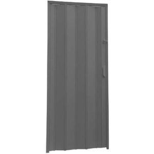 Porta Sanfonada de PVC Plasflex Cinza 80x210cm