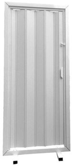 Porta Sanfonada de PVC Plasflex Branco Neve 80x210cm