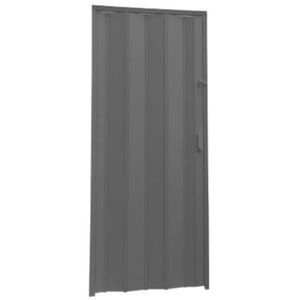 Porta Sanfonada de PVC Plasflex Cinza 70x210cm