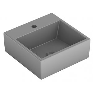 Cuba de Apoio Para Banheiro Incepa Quadrada Loft Q1 com Mesa Gris e Stone 41x41cm