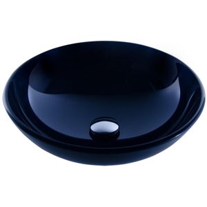 Cuba de Apoio Para Banheiro Astra Vidro Oval Jaspe Sem Válvula CP/J35S Azul