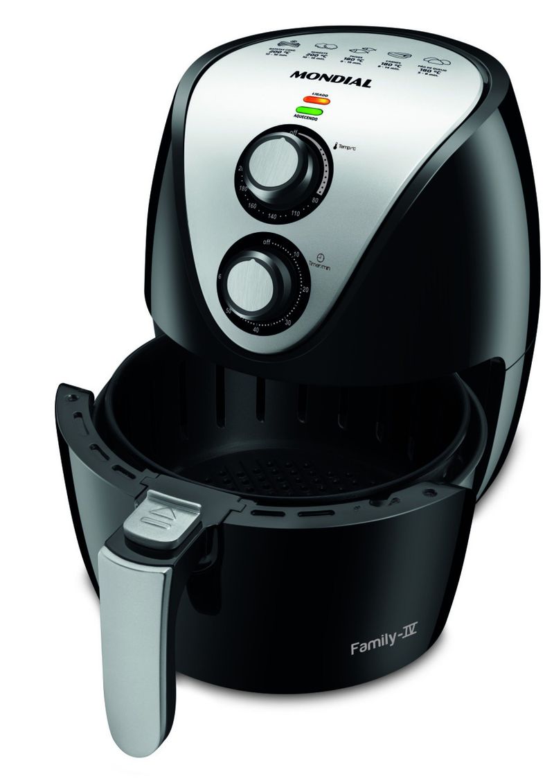 FRITADEIRA-ELETRICA---AIR-FRYER-MONDIAL-AF-30-PRETO-INOX-110V