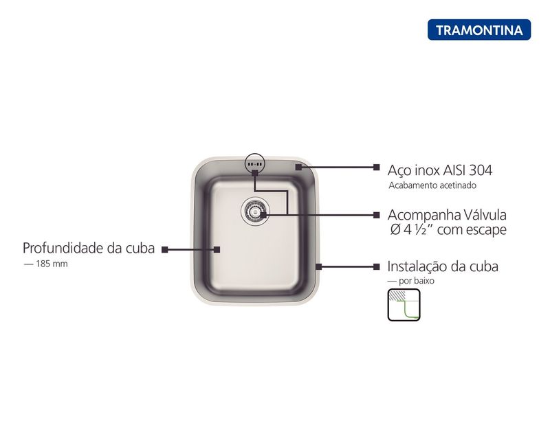 CUBA-DE-EMBUTIR-PARA-COZINHA-TRAMONTINA-RETANGULAR-ACO-INOX-34X40CM