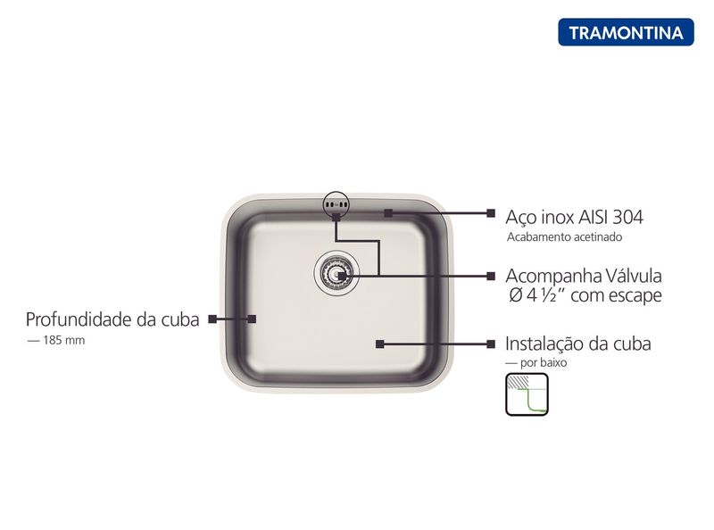 CUBA-DE-EMBUTIR-PARA-COZINHA-TRAMONTINA-RETANGULAR-ACO-INOX-40X34CM