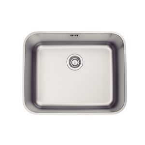 Cuba de Embutir Para Cozinha Tramontina em Aço Inox Dora 50 BL R6Acetinado com Válvula e Escape 50x40cm