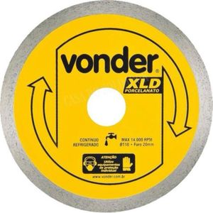 Disco de Corte Diamantado Vonder XLD Porcelanato 110mm