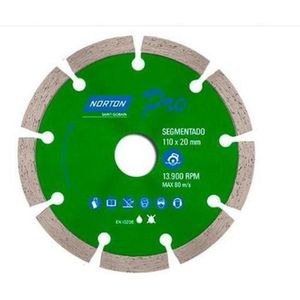 Disco de Corte Diamantado Norton 110x7,5x20 Segm Pro110