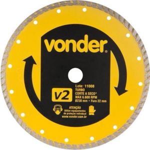 Disco de Corte Diamantado Vonder V2 Turbo 230mm