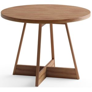 Mesa de Jantar 4 Lugares Redonda Carraro Nogal 100Cm