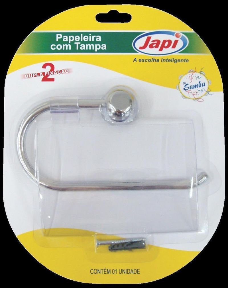 Papeleira-Kit-Banheiro-Japi-Samba-Cromado
