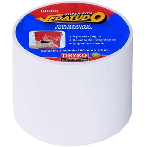 Fita Adesiva Dryko VedaTudo Branca 10cm 1,50m