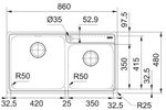 CUBA-DE-EMBUTIR-PARA-COZINHA-FRANKE-EM-ACO-INOX-DUPLA-BELL-COM-ACESSORIOS-BCX-620-42-35-86X48CM