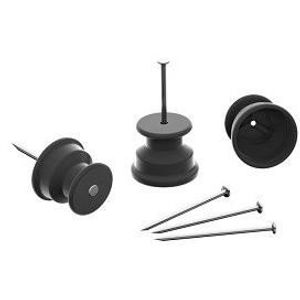 Isolador Plástico Fio Luz 24x24mm Pacote com 12 unidades