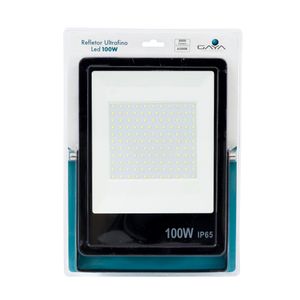 Refletor LED Ultrafino Retangular 100W Verde Gaya 9391 Bivolt