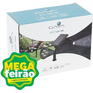 Spot Solar Gaya 9667 Led RGB 4W Preto