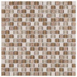 Pastilha de Vidro e Pedra Glass Mosaic Matisse Mar Claro 30X30Cm