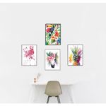 QUADRO-DECORATIVO-E2G-DESIGN-BARCELONA-TUCANO-ARARA-50X70CM