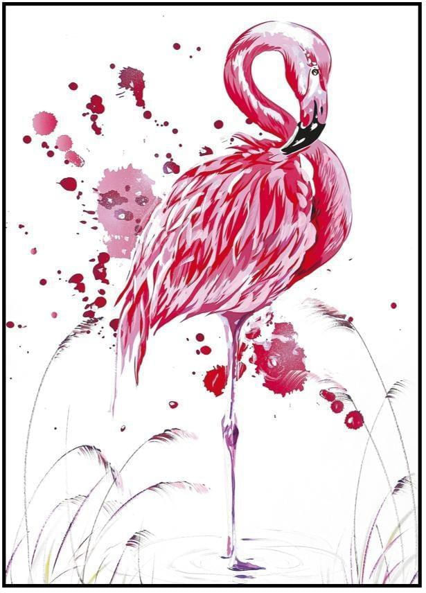 Quadro-Decorativo-E2G-Design-Barcelona-Flamingo-50x70cm
