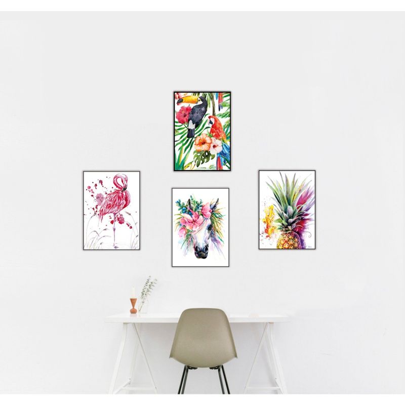 QUADRO-DECORATIVO-E2G-DESIGN-BARCELONA-FLAMINGO-50X70CM