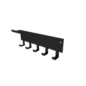 Prateleira Decorativa Dicarlo com Gancha Preto com 6 Ganchos