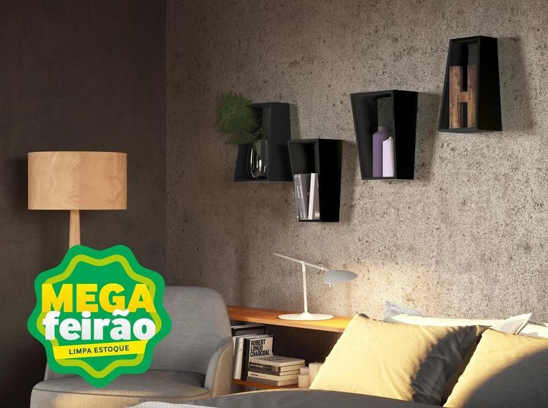 Nicho-Decorativo-Angular-Muve-MDF-Preto-39x30x19cm