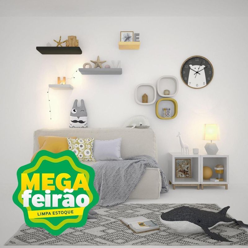 Prateleira-Decorativa-Ovalada-Muve-MDF-Preta-90x25cm