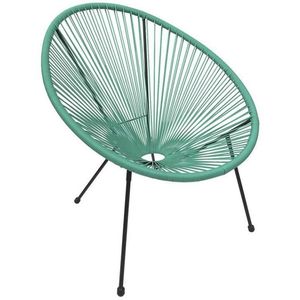 Poltrona Acapulco Rivatti Aço e Polietileno Verde Turquesa 71x88,5x74cm